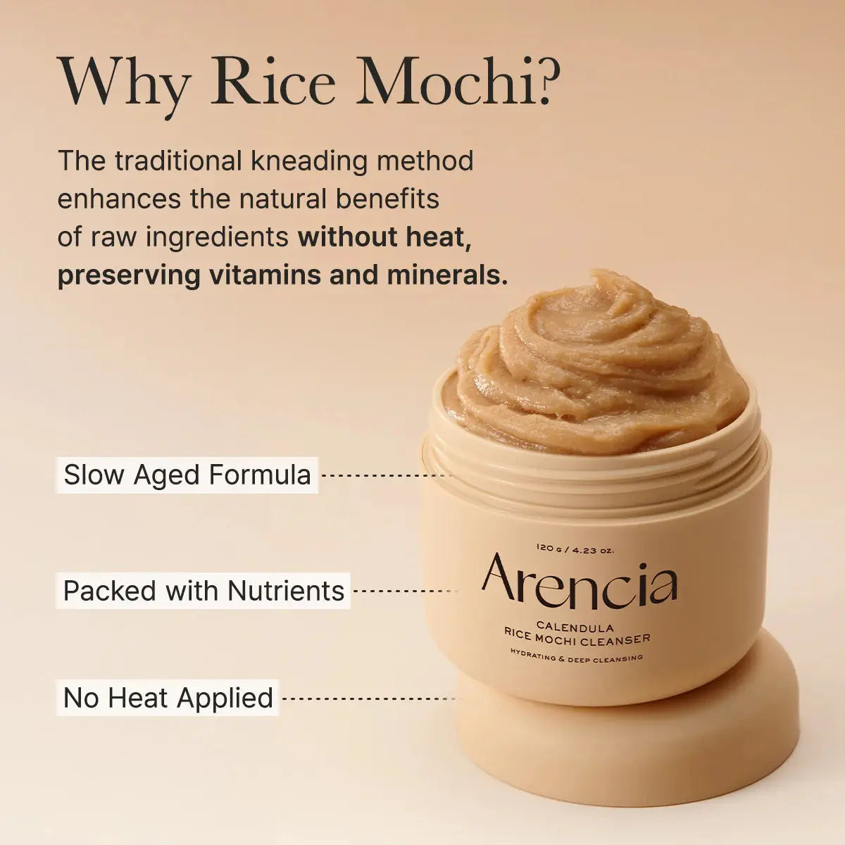 Arencia – Fresh Calendula Mochi Cleanser - 120g