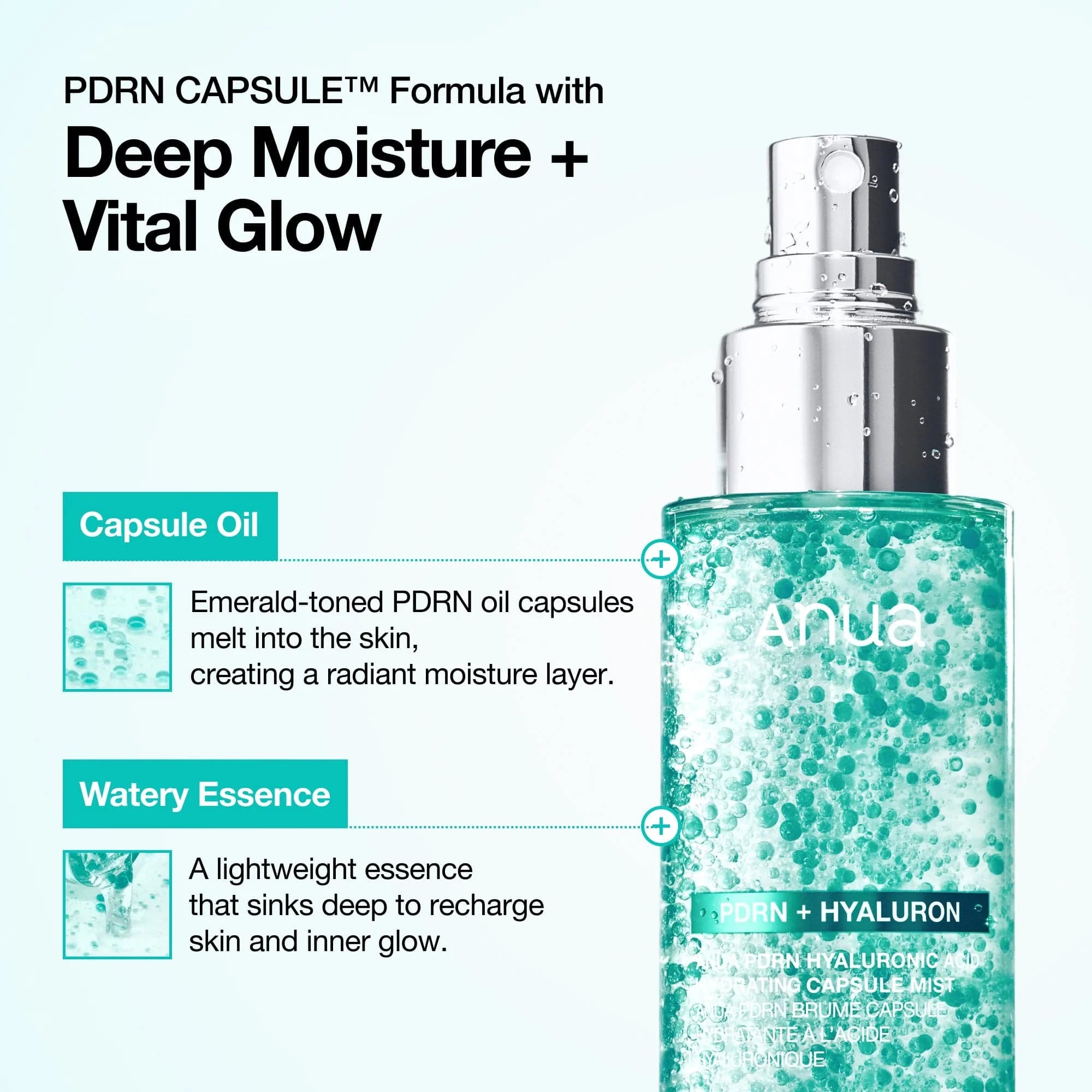 Anua – PDRN Hyaluronic Acid Hydrating Capsule Mist – 100ml - K-Beauty Studio